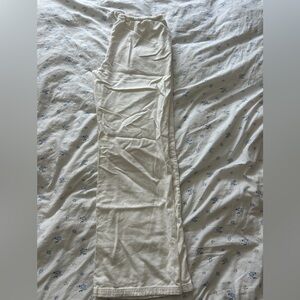 Brandy Melville Cream linen Waist Pants